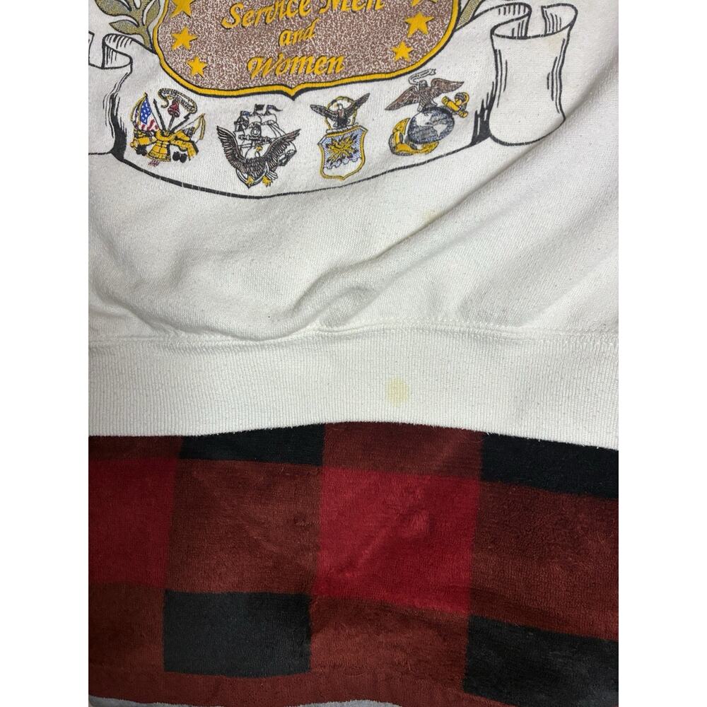 Made In USA Vintage USA Military Men/Women Support Crew Neck Sweater Size Large - Picture 2 of 5